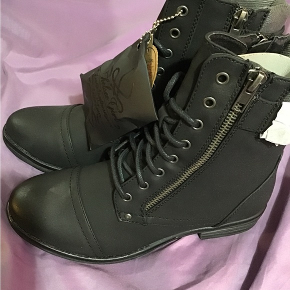 Chelsea girl size 6 black crimson army style boots new box - Picture 2 of 9